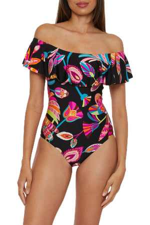 Trina Turk Luminary Bandeau One Piece Swimsuit back view